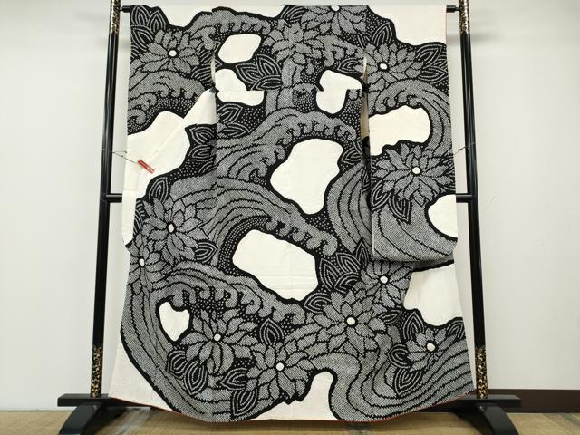 平和屋着物●豪華振袖　総絞り　草花文　正絹　逸品　CABF3472ut