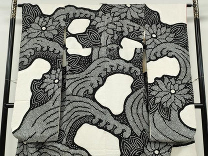 平和屋着物●豪華振袖　総絞り　草花文　正絹　逸品　CABF3472ut
