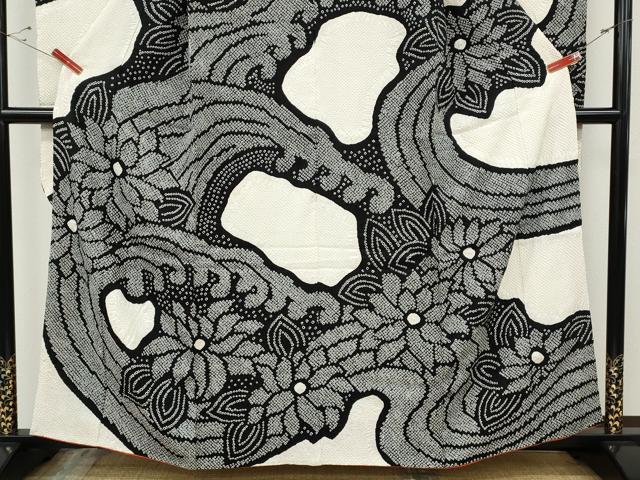 平和屋着物●豪華振袖　総絞り　草花文　正絹　逸品　CABF3472ut