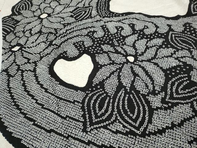 平和屋着物●豪華振袖　総絞り　草花文　正絹　逸品　CABF3472ut