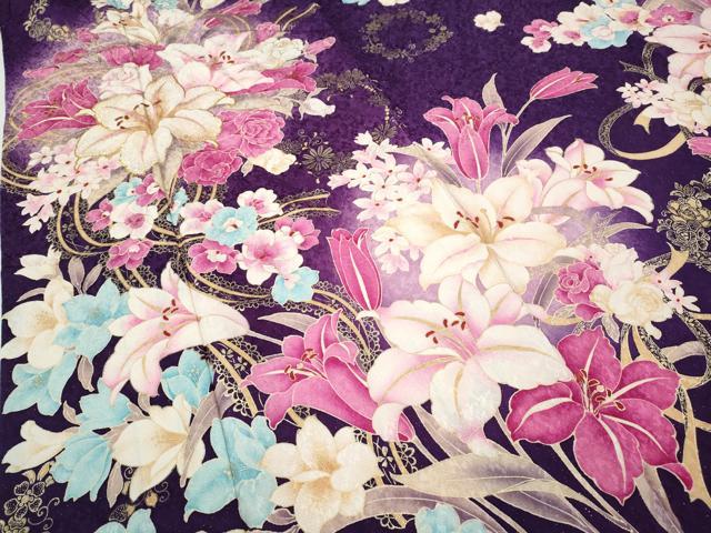 平和屋着物●豪華振袖　刺繍　ゆり　花束文　銀通し地　正絹　逸品　CABF3473ut