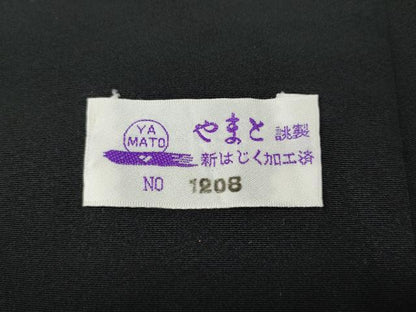 平和屋着物●ブライダルファッションデザイナー・桂由美　黒留袖　風景草花文　暈し染め　金彩　やまと誂製　正絹　逸品　CABF3474ut