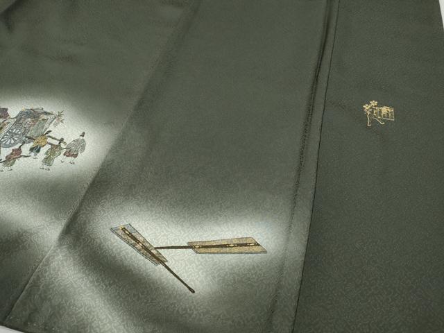 平和屋着物●豪華色留袖　作家物　御所車人物花文　暈し染め　金彩　正絹　逸品　未使用　CABF3478ut