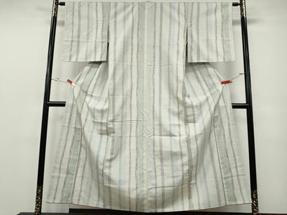 平和屋着物●上質な紬　縞　正絹　逸品　CABF3487ut