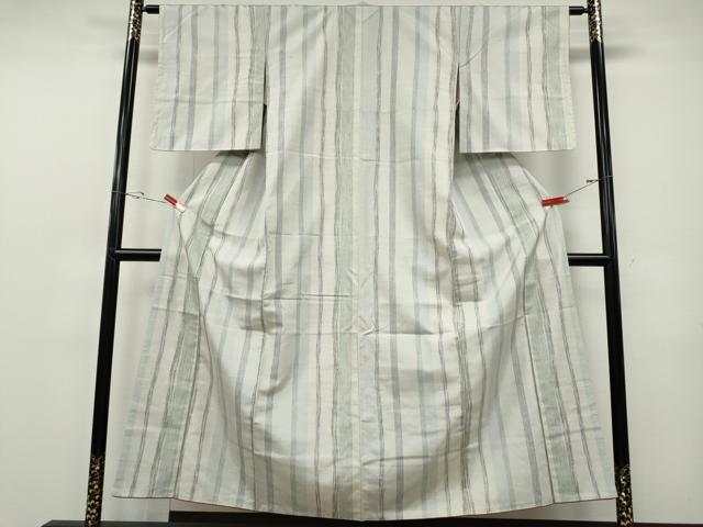 平和屋着物●上質な紬　縞　正絹　逸品　CABF3487ut