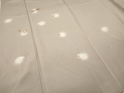 平和屋着物●訪問着　竹屋町刺繍　束ね熨斗花文　蛍暈し　金糸　正絹　逸品　CABF3489ut