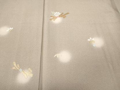 平和屋着物●訪問着　竹屋町刺繍　束ね熨斗花文　蛍暈し　金糸　正絹　逸品　CABF3489ut