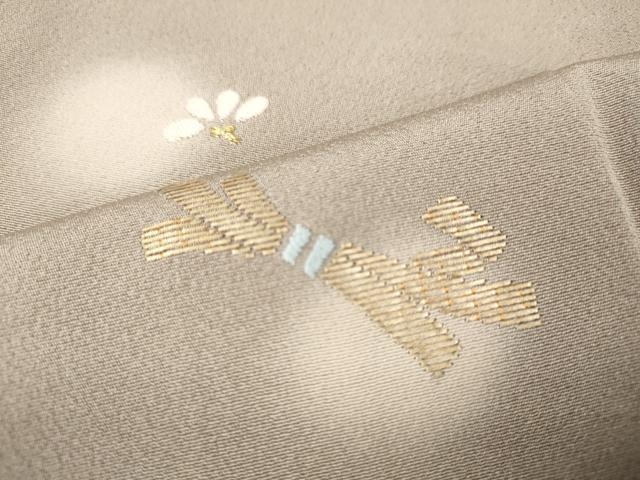 平和屋着物●訪問着　竹屋町刺繍　束ね熨斗花文　蛍暈し　金糸　正絹　逸品　CABF3489ut