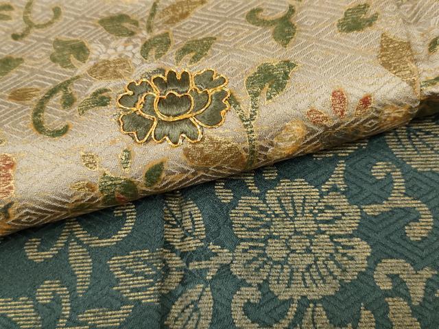 平和屋着物●訪問着　駒刺繍　道長花唐草文　暈し染め　金彩　正絹　逸品　未使用　CABF3490ut