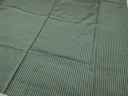 平和屋着物●訪問着　紬地　縞　花唐草文　正絹　逸品　CABF3491ut