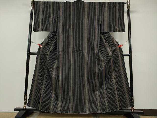 平和屋着物●本場大島紬　7マルキ　縞　正絹　逸品　CABF3493ut