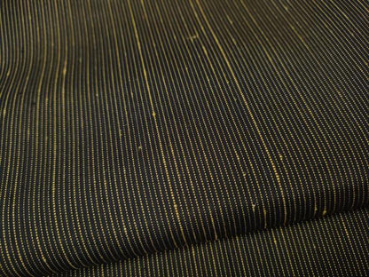 平和屋着物●上質な紬　染織工房きはだや　唐織　縞　反端付き　正絹　逸品　CABF3495ut