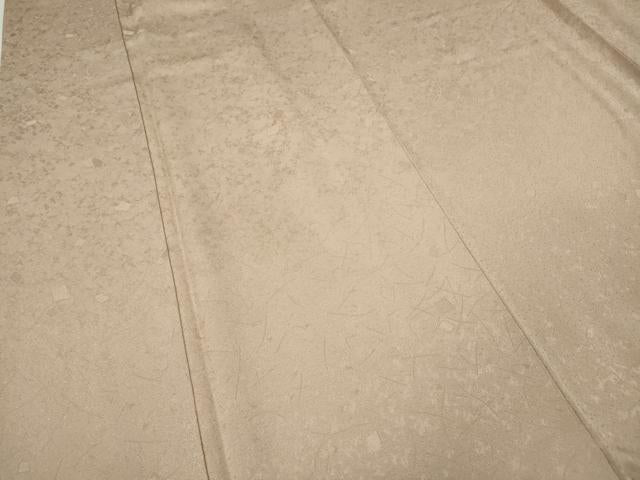 平和屋着物●上質な色無地　特殊紋意匠　彩織　洗柿色　反端付き　正絹　逸品　CABF3496ut