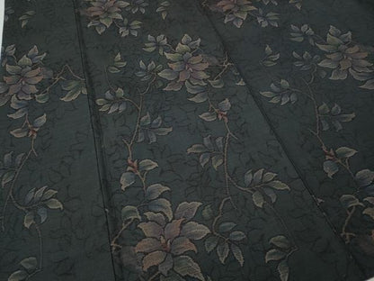 平和屋着物●本場大島紬　枝花文　正絹　逸品　CABF3498ut