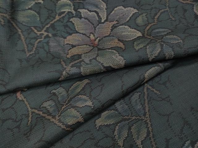 平和屋着物●本場大島紬　枝花文　正絹　逸品　CABF3498ut