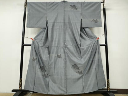 平和屋着物●本場大島紬　訪問着　舞蝶文　正絹　逸品　CABF3501ut