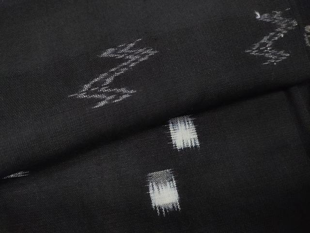 平和屋着物●久留米絣　単衣　絣文様　綿　逸品　CABF3503ut