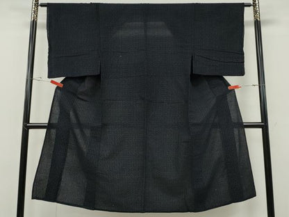 平和屋着物●男性　久留米絣　単衣　立涌文　綿　逸品　CABF3507ut