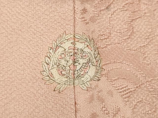 平和屋着物●上質な色無地　道長草花地紋　一斤染色　正絹　逸品　CABF3516ut