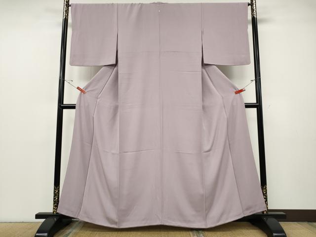 平和屋着物●上質な色無地　紅藤色　正絹　逸品　CABF3517ut