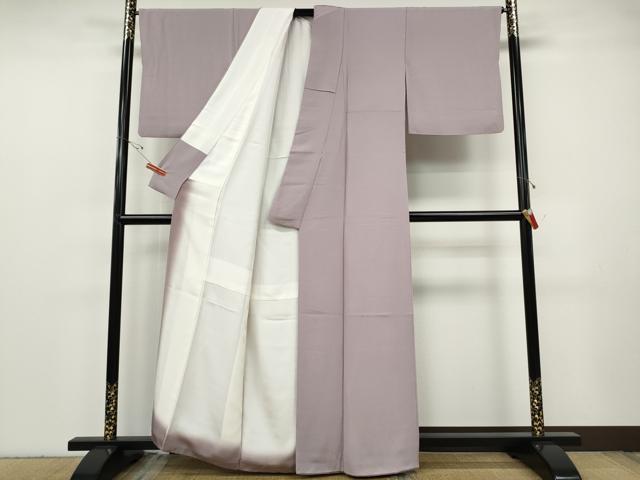 平和屋着物●上質な色無地　紅藤色　正絹　逸品　CABF3517ut