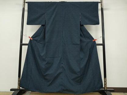 平和屋着物●本塩沢　天井七宝文　正絹　逸品　CABF3520ut