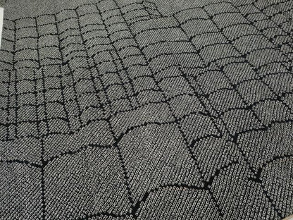 平和屋着物●訪問着　鹿の子瓦文　黒地　鬼しぼ縮緬　正絹　逸品　CABF3529ut