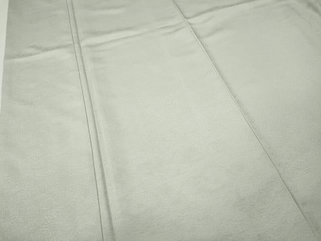 平和屋着物●上質な色無地　立波地紋　灰黄緑色　正絹　逸品　CABF3530ut