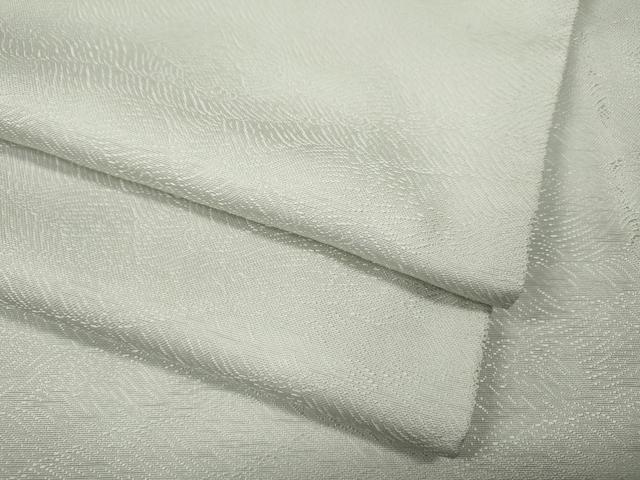 平和屋着物●上質な色無地　立波地紋　灰黄緑色　正絹　逸品　CABF3530ut
