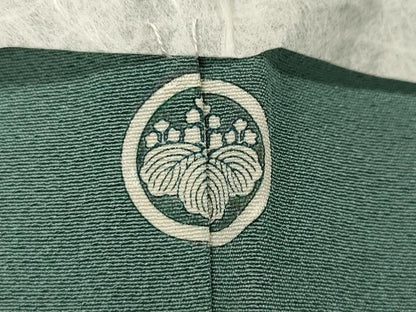 平和屋着物●上質な色無地　千草色　正絹　逸品　未使用　CABF3531ut