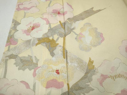 平和屋着物＊夏物 訪問着 絽 枝花文 暈し染め 金銀彩 高島屋扱い 正絹 逸品 CABF3536ut