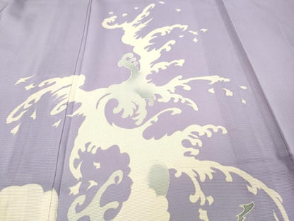 平和屋着物＊夏物 訪問着 絽 立波文 正絹 逸品 CABF3537ut