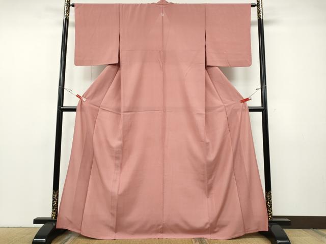 平和屋着物＊夏物 色無地 絽 薄紅色 正絹 逸品 CABF3538ut
