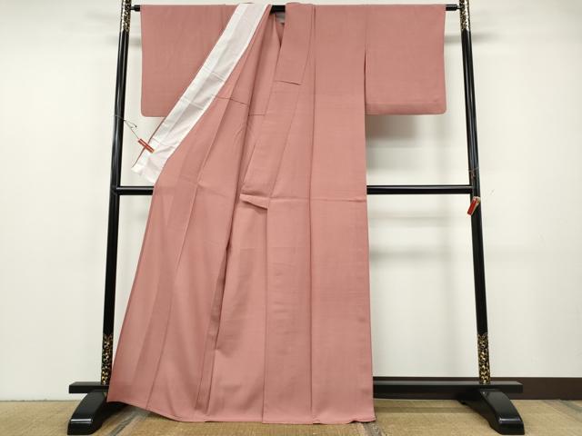 平和屋着物＊夏物 色無地 絽 薄紅色 正絹 逸品 CABF3538ut