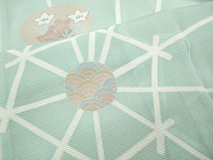 平和屋着物＊夏物 訪問着 絽 草花丸文 銀彩 正絹 逸品 CABF3541ut