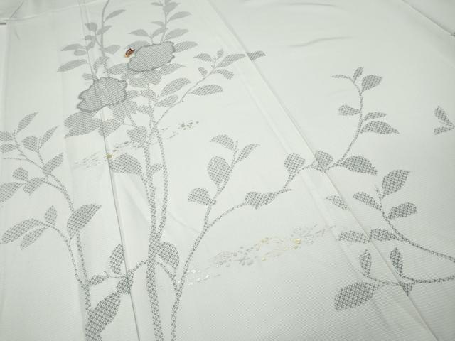 平和屋着物＊夏物 訪問着 絽 刺繍 鹿の子舞蝶枝花文 金銀彩 正絹 逸品 CABF3543ut
