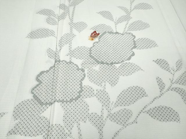 平和屋着物＊夏物 訪問着 絽 刺繍 鹿の子舞蝶枝花文 金銀彩 正絹 逸品 CABF3543ut