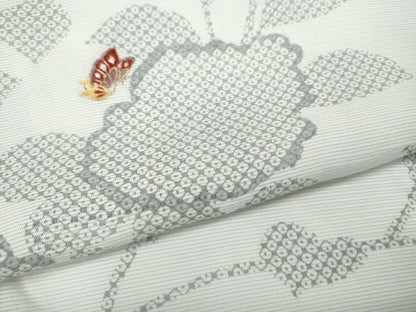 平和屋着物＊夏物 訪問着 絽 刺繍 鹿の子舞蝶枝花文 金銀彩 正絹 逸品 CABF3543ut