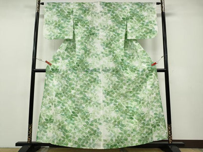 平和屋着物＊夏物 小紋 紗 舞桜文 洗える着物 CABF3546ut