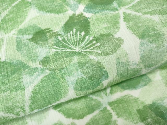 平和屋着物＊夏物 小紋 紗 舞桜文 洗える着物 CABF3546ut