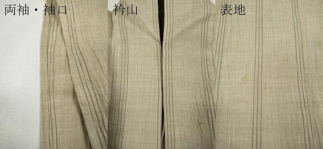 平和屋着物＊夏物 男性 小紋 間道 綿麻 逸品 CABF3548ut