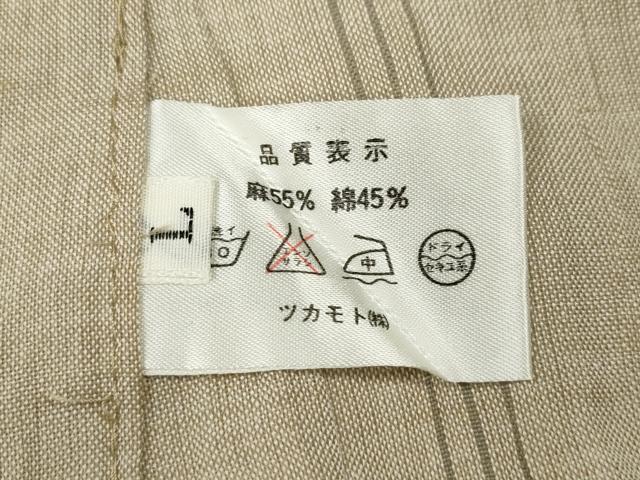 平和屋着物＊夏物 男性 小紋 間道 綿麻 逸品 CABF3548ut