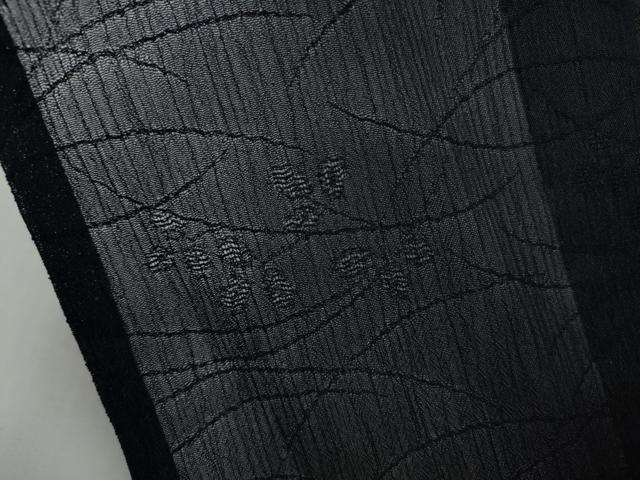 平和屋着物＊夏物 色無地 芝草紋紗 藍鉄色 正絹 逸品 CABF3549ut