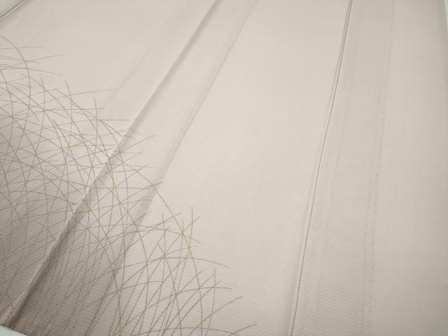 平和屋着物＊夏物 訪問着 絽 紗 刺繍 流水草花文 暈し染め 金彩 正絹 逸品 CABF3551ut