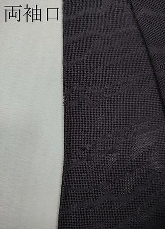 平和屋着物▽道行コート　スリーシーズン　春夏秋　塵除け　立波紋紗　滅紫色　正絹　逸品　CABF3554ut
