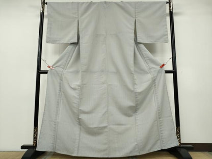 平和屋着物▽小紋　単衣　縞　洗える着物　CABF3558ut