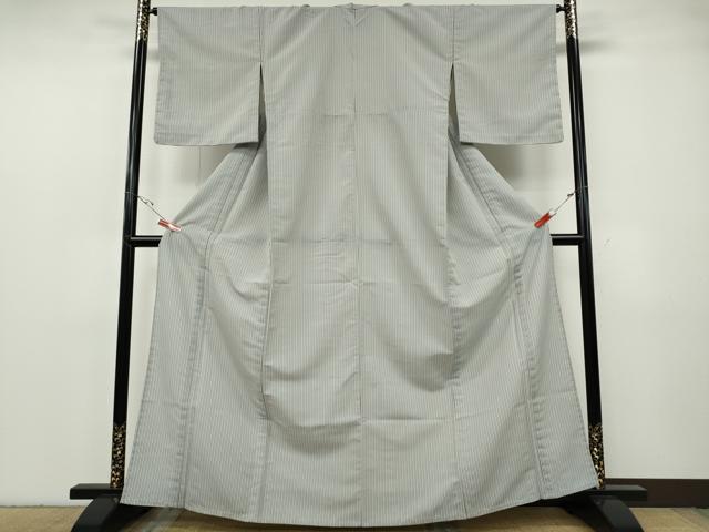 平和屋着物▽小紋　単衣　縞　洗える着物　CABF3558ut