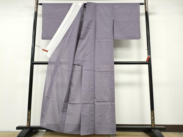 平和屋着物＊夏物 色無地 絽 鳩羽色 洗える着物 CABF3559ut