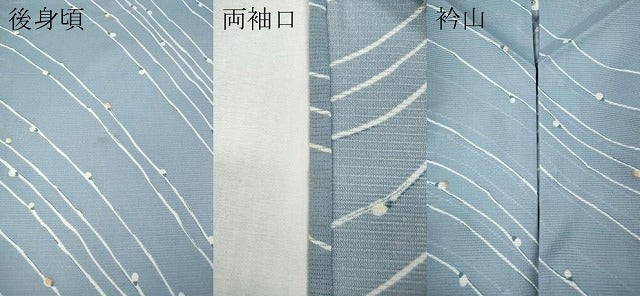 平和屋着物＊夏物 小紋 絽 枝蕾 洗える着物 CABF3561ut