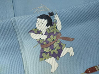 平和屋着物＊夏物 訪問着 絽 童子遊び 暈し染め 正絹 逸品 CABF3568ut